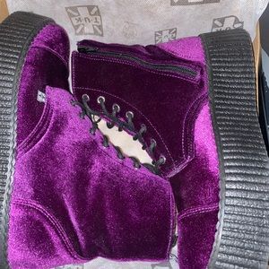 TUK footwear Violet Velvet Viva Mondo Boot US women size 10